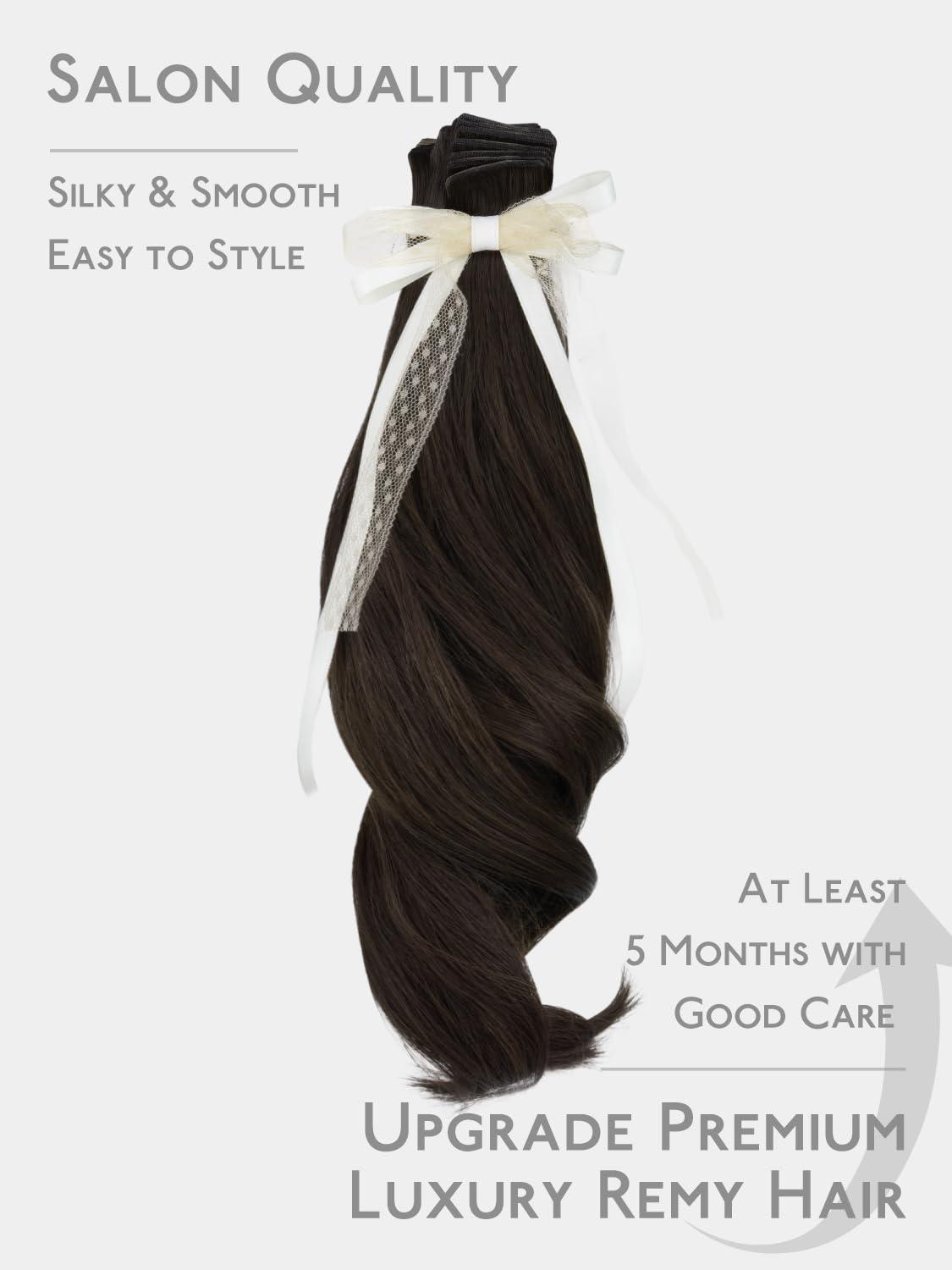 imageWENNALIFE 8cm Tape in Hair Extensions Real Human Hair Tape Weft Hair Extensions Human Hair 18 Inch 50g 10pcs Dark Brown Luxury Remy Hair Straight Extensiones De Cabello Hmano2 Dark Brown