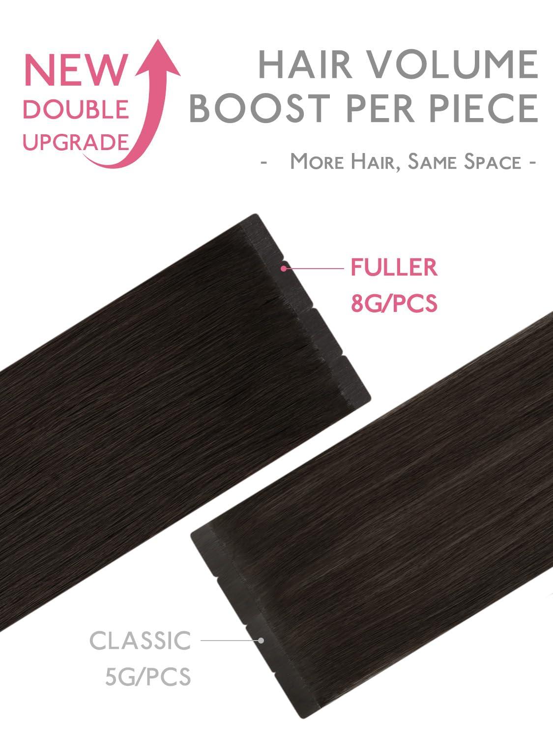 imageWENNALIFE 8cm Tape in Hair Extensions Real Human Hair Tape Weft Hair Extensions Human Hair 18 Inch 50g 10pcs Dark Brown Luxury Remy Hair Straight Extensiones De Cabello Hmano2 Dark Brown