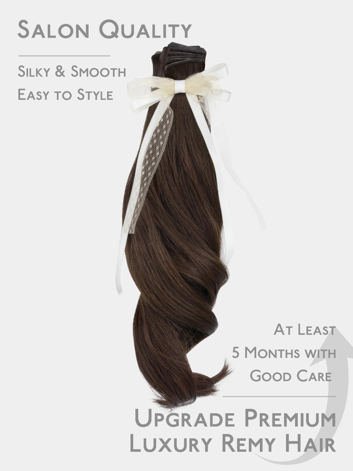 imageWENNALIFE 8cm Tape in Hair Extensions Real Human Hair Tape Weft Hair Extensions Human Hair 18 Inch 50g 10pcs Dark Brown Luxury Remy Hair Straight Extensiones De Cabello Hmano4 Chocolate Brown