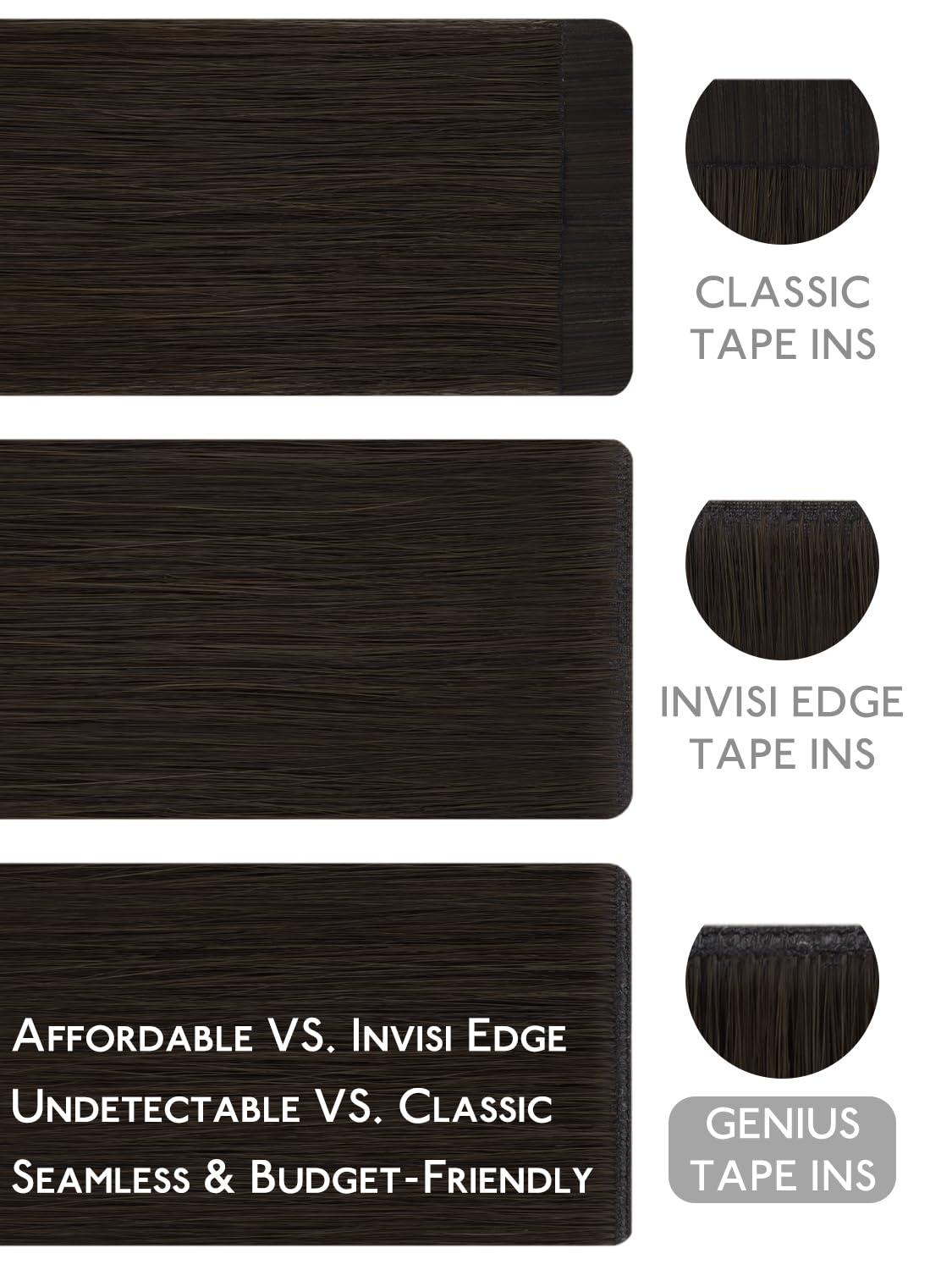 imageWENNALIFE 8cm Tape in Hair Extensions Real Human Hair Tape Weft Hair Extensions Human Hair 18 Inch 50g 10pcs Dark Brown Luxury Remy Hair Straight Extensiones De Cabello Hmano2 Dark Brown