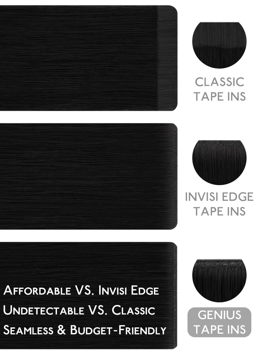 imageWENNALIFE 8cm Tape in Hair Extensions Real Human Hair Tape Weft Hair Extensions Human Hair 18 Inch 50g 10pcs Dark Brown Luxury Remy Hair Straight Extensiones De Cabello Hmano1 Jet Black