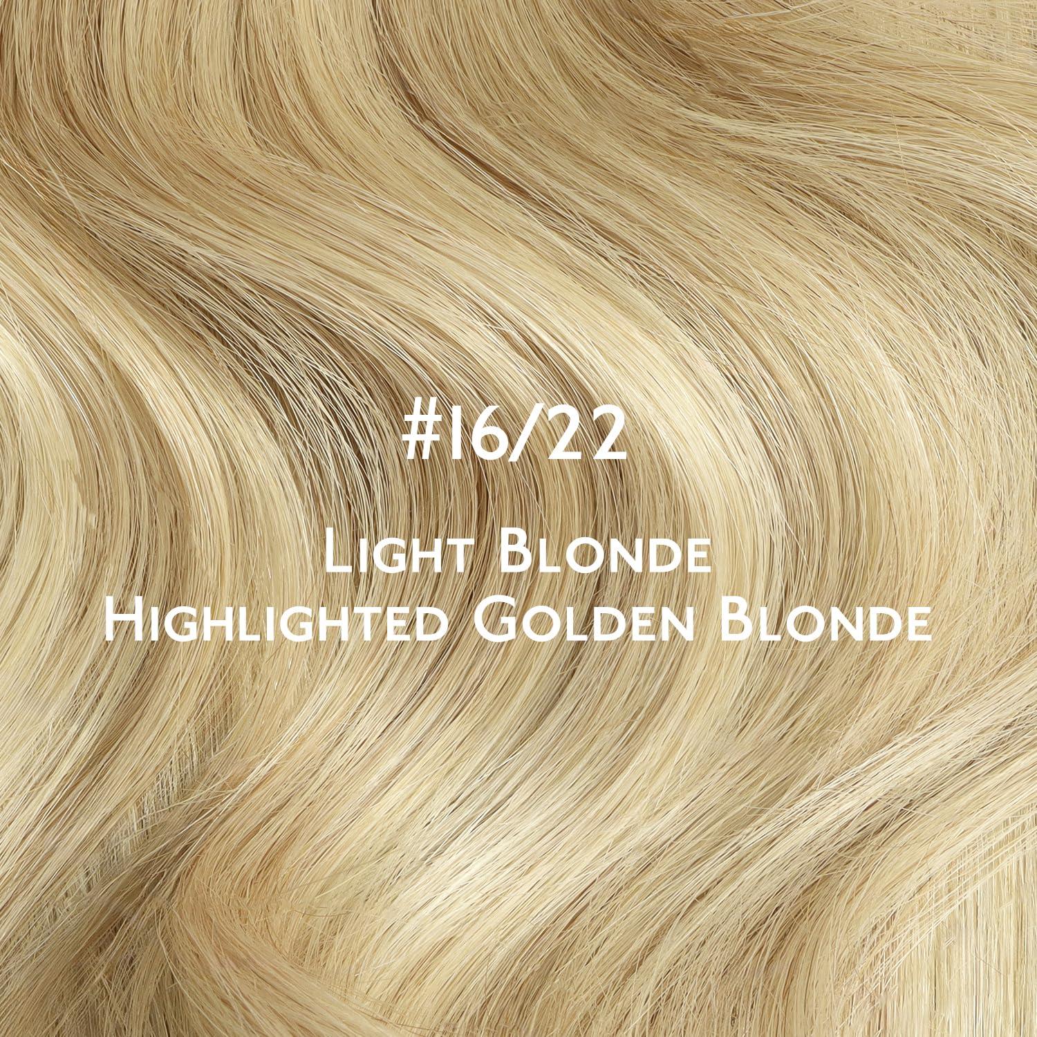 imageWENNALIFE Tape in Hair Extensions Human Hair 20pcs 50g 18 inch Light Blonde Highlighted Golden Blonde Remy Hair Extensions Straight Human Hair Tape in Extensions Skin Weft