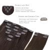 Light Dark Brown (2A) Clip in Hair Extensions (150g)