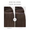 WENNALIFE 8cm Tape in Hair Extensions Real Human Hair, Tape Weft Hair Extensions Human Hair 18 Inch 50g 10pcs Dark Brown Luxury Remy Hair Straight Extensiones De Cabello Hmano(#30 Auburn Ginger)