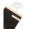 WENNALIFE 8cm Tape in Hair Extensions Real Human Hair, Tape Weft Hair Extensions Human Hair 18 Inch 50g 10pcs Dark Brown Luxury Remy Hair Straight Extensiones De Cabello Hmano(#2/6/2 Balayage Dark Brown Mixed Chestnut Brown)