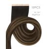 WENNALIFE 8cm Tape in Hair Extensions Real Human Hair, Tape Weft Hair Extensions Human Hair 18 Inch 50g 10pcs Dark Brown Luxury Remy Hair Straight Extensiones De Cabello Hmano(#2/6/2 Balayage Dark Brown Mixed Chestnut Brown)