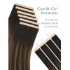 WENNALIFE 8cm Tape in Hair Extensions Real Human Hair, Tape Weft Hair Extensions Human Hair 18 Inch 50g 10pcs Dark Brown Luxury Remy Hair Straight Extensiones De Cabello Hmano(#2/6/2 Balayage Dark Brown Mixed Chestnut Brown)