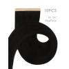 WENNALIFE 8cm Tape in Hair Extensions Real Human Hair, Tape Weft Hair Extensions Human Hair 18 Inch 50g 10pcs Dark Brown Luxury Remy Hair Straight Extensiones De Cabello Hmano(#1 Jet Black)