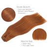 WENNALIFE Clip in Hair Extensions – Real Human Hair, 18 Inch 120g 7pcs, Dirty Ginger Remy Human Hair Clip Ins, Double Weft