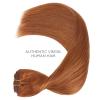 WENNALIFE Clip in Hair Extensions – Real Human Hair, 18 Inch 120g 7pcs, Dirty Ginger Remy Human Hair Clip Ins, Double Weft