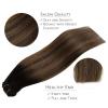 WENNALIFE Clip in Hair Extensions, 150g 18 Inch 9pcs Balayage Dark Brown to Chestnut Brown Remy Hair Thicker Double Weft Extensiones De Cabello Humano Con Clip Ins Straight Full Volume