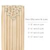 WENNALIFE Clip in Hair Extensions Human Hair 18 Inch 120g 7pcs Dirty Blonde Highlighted Bleach Blonde Hair Extensions Clip in for Women Real Human Hair Rallonge Cheveux Extensions