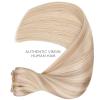 WENNALIFE Clip in Hair Extensions Real Human Hair, 18 Inch 120g 7pcs Balayage Light Wheat Platinum Blonde Remy Hair Straight Natural Extensiones De Cabello Humano Con Clip Ins