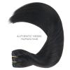 WENNALIFE Clip in Hair Extensions Real Human Hair, 80g 5pcs 18 Inch Remy Natural Black Virgin Ins, #1B Natural Black (WE75CP#1B-18)