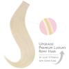 WENNALIFE Invisi Edge Tape in Hair Extensions Human Hair, 16 Inch 50g 20pcs Platinum Blonde Invisible Luxury Remy Hair Extensions Natural Seamless Injected Tape Ins Straight Extensiones De Cabello