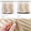 WENNALIFE Seamless Clip In Hair Extensions, 16 Inch 130g 7pcs Dirty Blonde Highlighted Bleach Blonde Hair Extensions Clip in Human Hair Invisible PU Skin Weft Natural Remy Human Hair Extensions