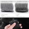 WENNALIFE Seamless Clip In Hair Extensions, 18 Inch 130g 7pcs Jet Black Hair Extensions Clip in Human Hair Invisible PU Skin Weft Natural Remy Human