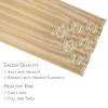 WENNALIFE Seamless Clip In Hair Extensions, 18 Inch 7pcs 130g Light Blonde Highlighted Golden Blonde Hair Extensions Clip In Real Human Hair Extensions Invisible PU Weft Human