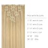 WENNALIFE Seamless Clip In Hair Extensions, 18 Inch 7pcs 130g Light Blonde Highlighted Golden Blonde Hair Extensions Clip In Real Human Hair Extensions Invisible PU Weft Human