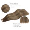 WENNALIFE Tape in Hair Extensions Human Hair, 20pcs 18 inch 50g Balayage Chocolate Brown to Honey Blonde Remy Tape Hair Extensions Real Human Hair Tape Extensions Coloured Hair Extensions