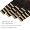 WENNALIFE Tape in Hair Extensions Human Hair, 20pcs 18 inch 50g Balayage Dark Brown Mixed Chestnut Brown Remy Tape Hair Extensions Real Human Hair Extensions Coloured