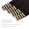 WENNALIFE Tape in Hair Extensions Human Hair, 20pcs 50g 18 inch Dark Brown Remy Hair Extensions for Women Tape Ins Straight Extensiones De Cabello Humano Skin Weft