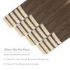 WENNALIFE Tape in Hair Extensions Human Hair, 20pcs 50g 18 inch Sandy Brown to Platinum Blonde Remy Hair Extensions Straight Human Hair Tape in Extensions Skin Weft Tape Extensions Human Hair