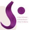 WENNALIFE Tape in Hair Extensions Human Hair Purple Tape in Extensions, 10pcs 25g 18 inch Remy Invisible Tape Ins Straight Colored Soft Real Human Hair Tape in Extensions Refill Set Extensions