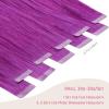 WENNALIFE Tape in Hair Extensions Human Hair Purple Tape in Extensions, 10pcs 25g 18 inch Remy Invisible Tape Ins Straight Colored Soft Real Human Hair Tape in Extensions Refill Set Extensions