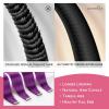 WENNALIFE Tape in Hair Extensions Human Hair Purple Tape in Extensions, 10pcs 25g 18 inch Remy Invisible Tape Ins Straight Colored Soft Real Human Hair Tape in Extensions Refill Set Extensions