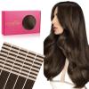 WENNALIFE 40pcs Tape in Hair Extensions Human Hair, 100g 18 inch Chocolate Brown Hair Extensions Real Human Hair Straight Tape in Extensions Invisible Human Hair Extensions Reusable Hair Extensions