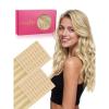 WENNALIFE 8cm Tape in Hair Extensions Real Human Hair, Tape Weft Hair Extensions Human Hair 18 Inch 50g 10pcs Dark Brown Luxury Remy Hair Straight Extensiones De Cabello Hmano(#16/22 Light Blonde Highlighted Golden Blonde)