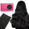 WENNALIFE Clip in Hair Extensions Real Human Hair, 80g 5pcs 18 Inch Remy Natural Black Virgin Ins, #1B Natural Black (WE75CP#1B-18)
