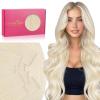 WENNALIFE Invisi Edge Tape in Hair Extensions Human Hair, 16 Inch 50g 20pcs Platinum Blonde Invisible Luxury Remy Hair Extensions Natural Seamless Injected Tape Ins Straight Extensiones De Cabello