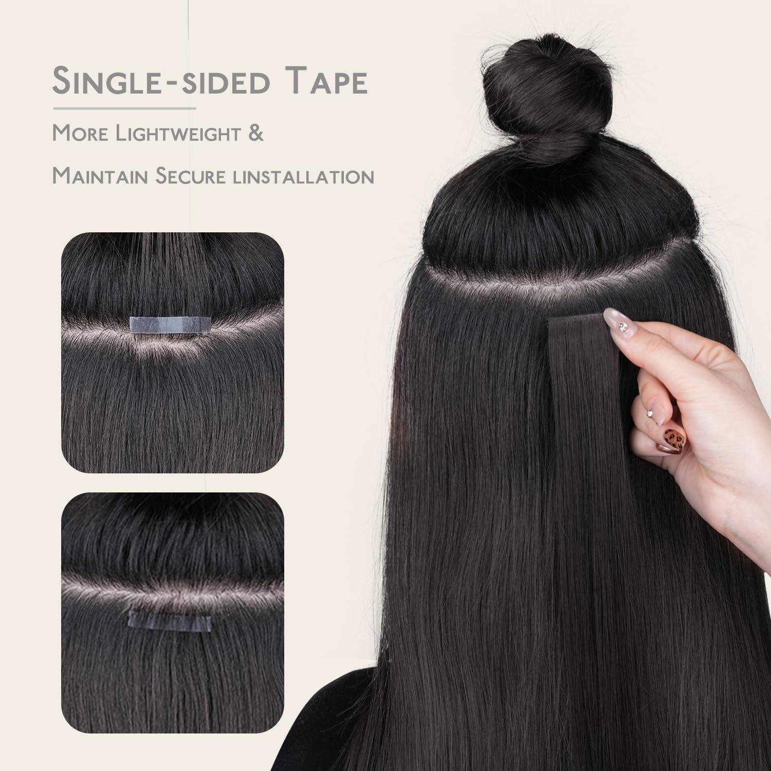 imageWENNALIFE 4 Dark Brown Replacement Clips for Clip in Hair Extensions Sturdy for Wire Hair Stainless SteelTape Roll