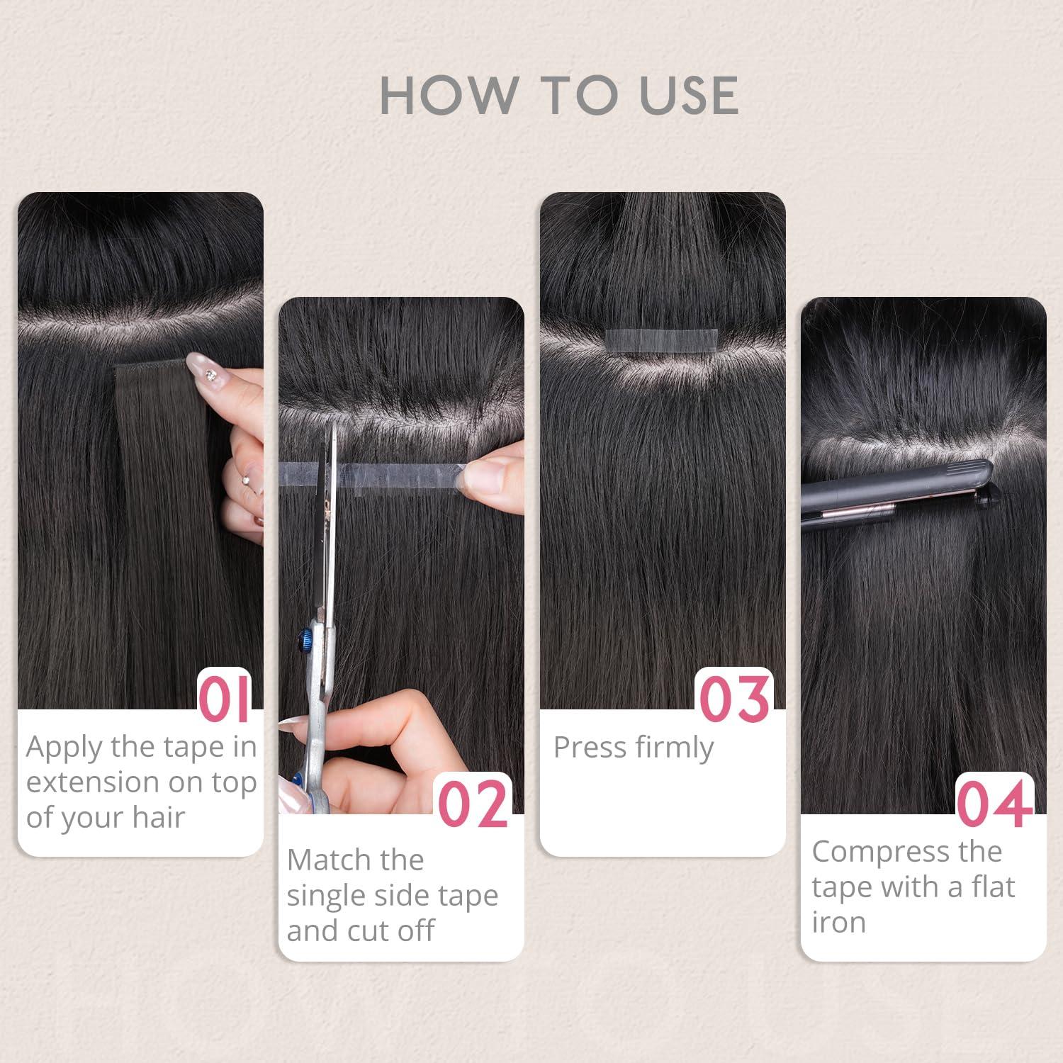 imageWENNALIFE Dark Brown Invisible Elastic Wire for Wire Hair Extensions 8 Dark Brown Adjustable Fish Line 7 Inch 8 Inch 9 Inch and 10 Inch with 4 Dark Brown Stainless Steel ClipsTape Roll