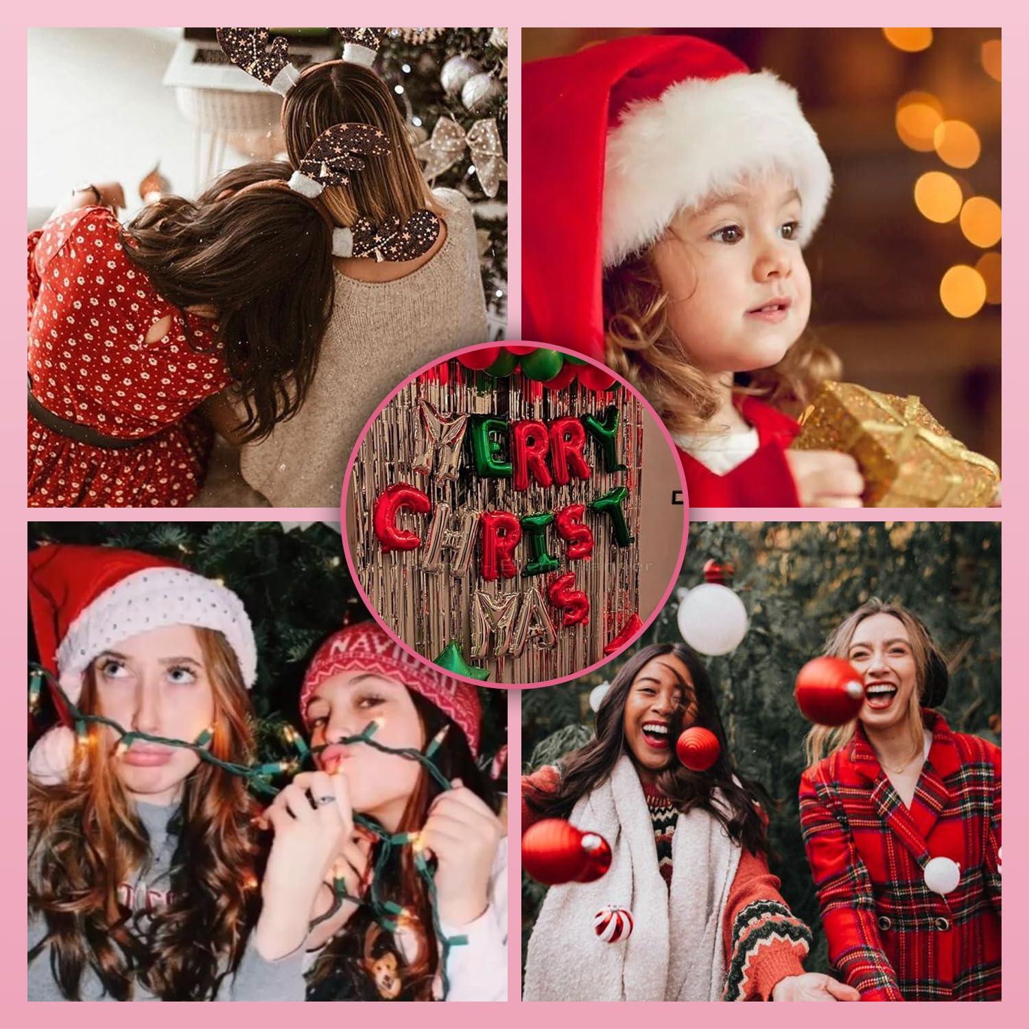 imageWENNALIFE Hair Tinsel Clip In for Girls Champagne 6pcs 24 inch Hair Tinsel Clips Tinsel Hair Extensions Clip in Colorful Glitter Tinsel Hair Clips Sparkle Fairy Hair Accessories for KidsCChrismas Kit