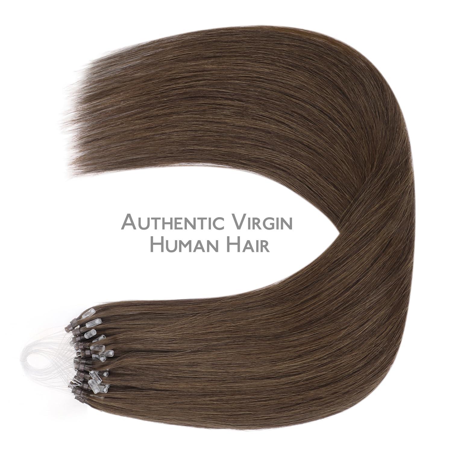 imageWENNALIFE I Tip Hair Extensions Human Hair 50g 100s 14 Inch Auburn Ginger Remy Itip Human Hair Extensions Invisible Itips Straight I Tips Fusion Extensions Real Human HairM5 Light Ash Brown