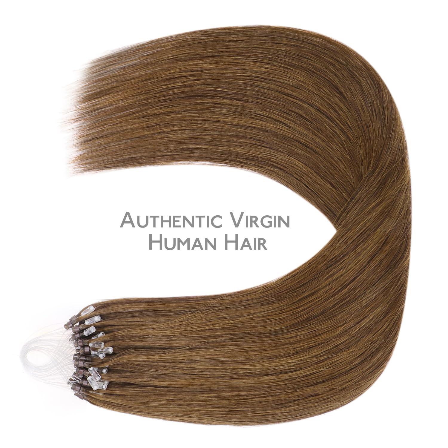imageWENNALIFE I Tip Hair Extensions Human Hair 50g 100s 14 Inch Auburn Ginger Remy Itip Human Hair Extensions Invisible Itips Straight I Tips Fusion Extensions Real Human HairM5R Light Auburn Brown