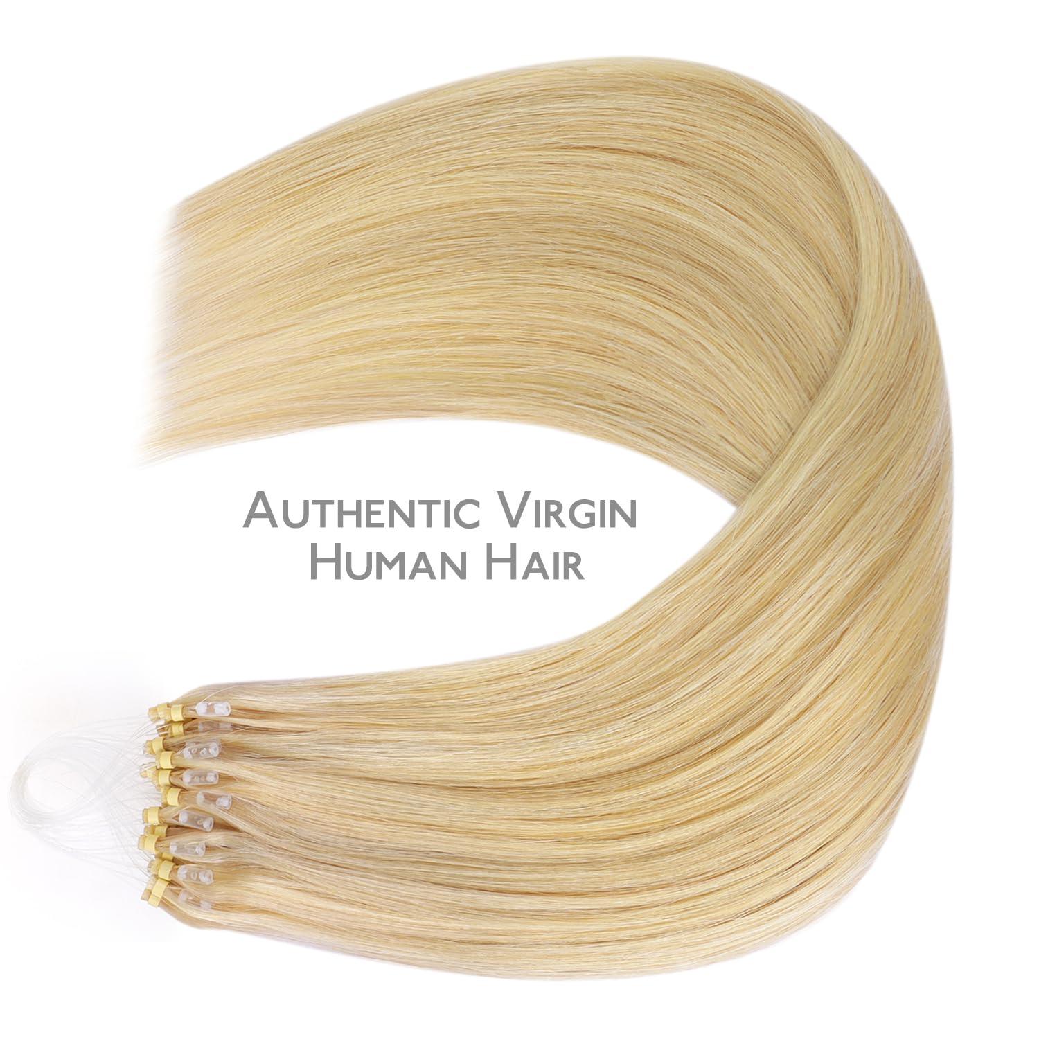 imageWENNALIFE I Tip Hair Extensions Human Hair 50g 50s 18 Inch Platinum Blonde Remy Itip Human Hair Extensions Invisible Itips Straight I Tips Fusion Extensions Real Human HairM1622 Light Blonde Highlighted Golden Blonde