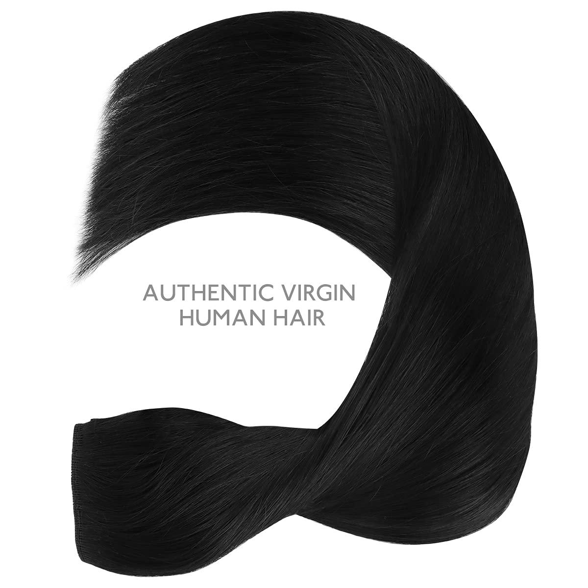 imageWENNALIFE Wire Hair Extensions Increase 50 Lifespan Real Human Hair 18 inch 95g Jet Black Remy Hair Invisible Transparent Wire Fish Line Straight Reusable Natural Extensiones De Cabello Humano1 Jet Black