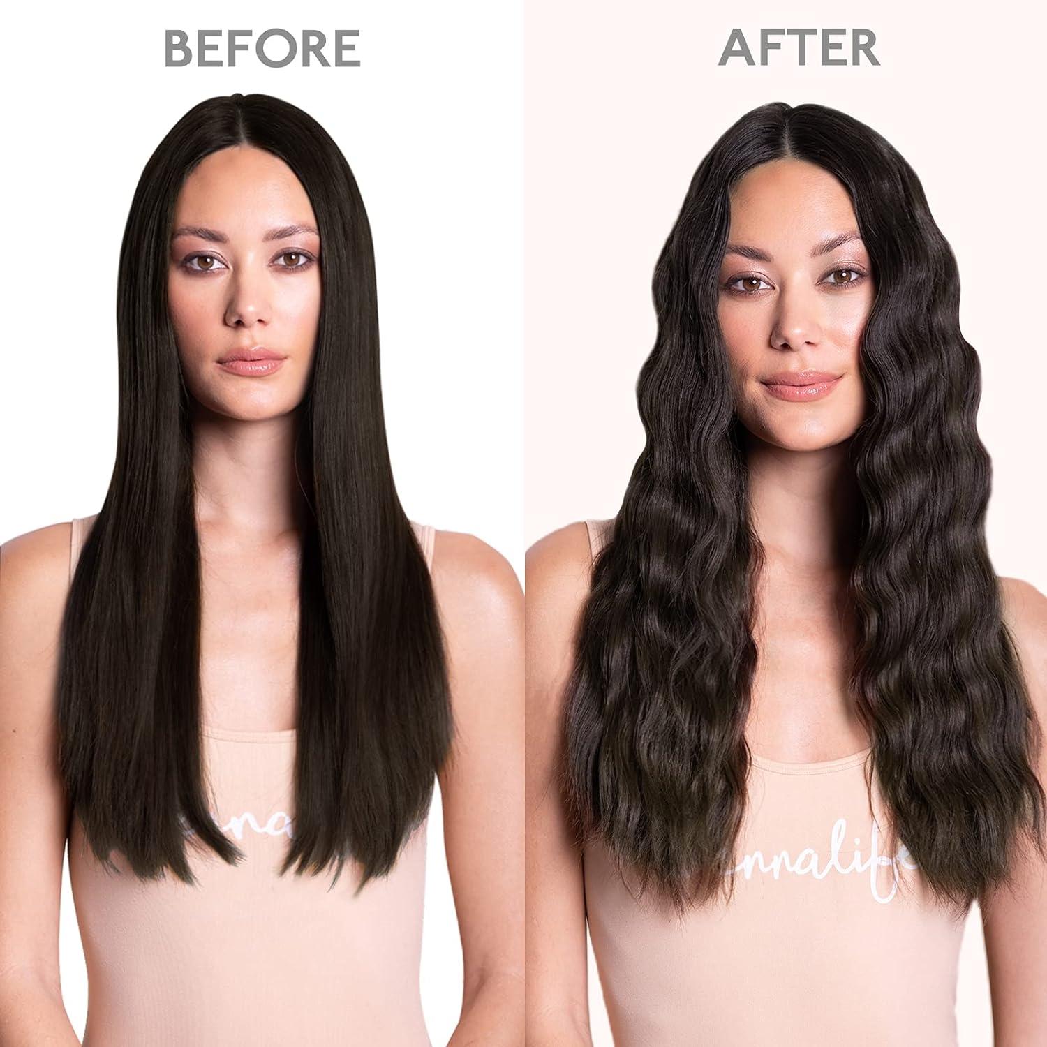 imageWENNALIFE Wire Hair Extensions Increase 50 Lifespan Real Human Hair 18 inch 95g Light Dark Brown Remy Wire Hair Extensions Invisible Transparent Fish Line Straight Real2 Dark Brown
