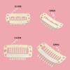 WENNALIFE 4 Dark Brown Replacement Clips for Clip in Hair Extensions Sturdy for Wire Hair Stainless Steel(Blonde-Clips)