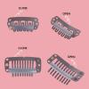 WENNALIFE 4 Dark Brown Replacement Clips for Clip in Hair Extensions Sturdy for Wire Hair Stainless Steel(Brown-Clips)