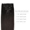 WENNALIFE Clip in Hair Extensions Real Human Hair, 20 Inch 120g 7pcs Remy Hair, Dark Brown Straight Natural Extensiones De Cabello Humano Con Clip Ins
