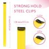 WENNALIFE Hair Tinsel Clip In for Girls Champagne, 6pcs 24 inch Hair Tinsel Clips Tinsel Hair Extensions Clip in Colorful Glitter Tinsel Hair Clips Sparkle Fairy Hair Accessories for Kids(12-#Yellow)