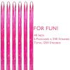 WENNALIFE Hair Tinsel Clip In for Girls Champagne, 6pcs 24 inch Hair Tinsel Clips Tinsel Hair Extensions Clip in Colorful Glitter Tinsel Hair Clips Sparkle Fairy Hair Accessories for Kids(T-#Rose Red)