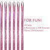 WENNALIFE Hair Tinsel Clip In for Girls Champagne, 6pcs 24 inch Hair Tinsel Clips Tinsel Hair Extensions Clip in Colorful Glitter Tinsel Hair Clips Sparkle Fairy Hair Accessories for Kids(T-#Pink)