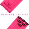 WENNALIFE Hair Tinsel Clip In for Girls Champagne, 6pcs 24 inch Hair Tinsel Clips Tinsel Hair Extensions Clip in Colorful Glitter Tinsel Hair Clips Sparkle Fairy Hair Accessories for Kids(12-#Hot Pink)