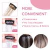 WENNALIFE Hair Tinsel Clip In for Girls Champagne, 6pcs 24 inch Hair Tinsel Clips Tinsel Hair Extensions Clip in Colorful Glitter Tinsel Hair Clips Sparkle Fairy Hair Accessories for Kids(C-#Gold)